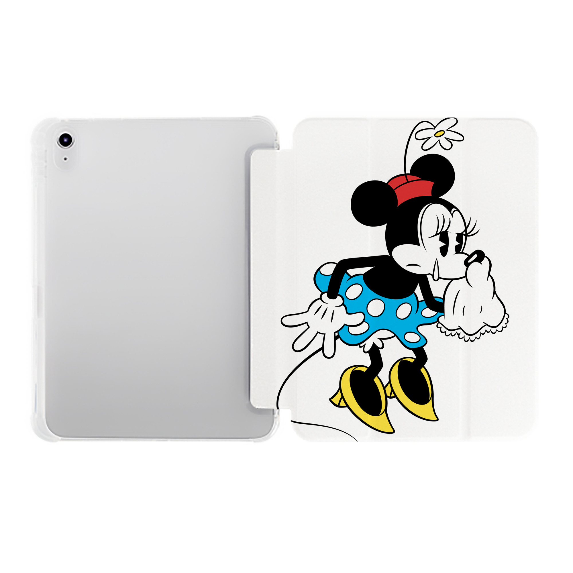 （画像用） ミッキーマウス Mickey Mouse IPad ケース ペン収納付き 三つ折りスタンド PUレザー×シリコン 対応機種9.5/10.5/10.9インチ